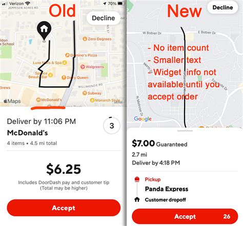 Changes to the DoorDash order screen: No more item count, & widget ...