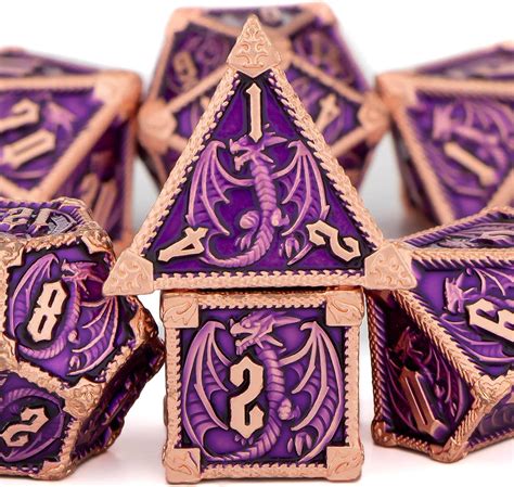 DND Dice, OUKELANWO Dungeons and Dragons Dice Set, 7pcs Metal ...