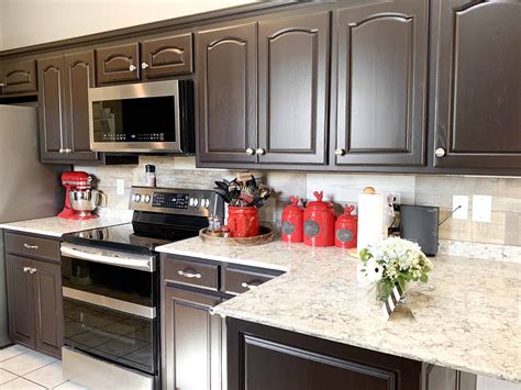 dark brown cabinets, espresso cabinets, espresso painted kitchen ...