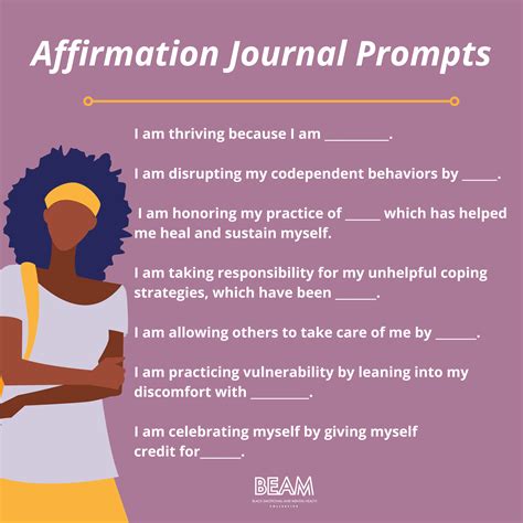 Affirmation Journal Prompts - BEAM