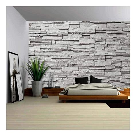 Wall26 100"x144" Gray Stone Peel and Stick Wallpaper Removable Wall Mural - Walmart.com