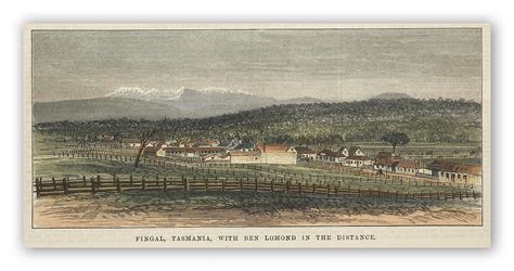 Fingal, Tasmania, with Ben Lomond in the Distance. - Antique Print Map ...