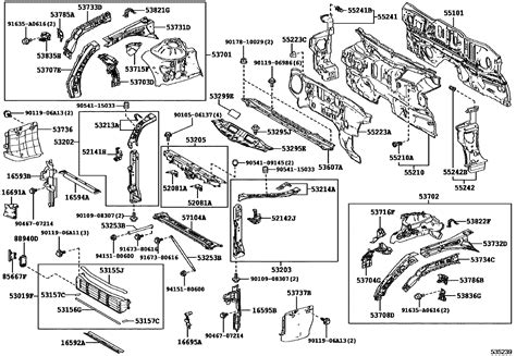 Toyota Camry XV70 front fender apron & dash panel, 9 generation 01.2017 ...