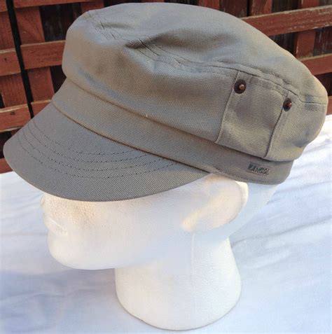 KANGOL Canvas Fisherman Cap - Mens Army Military Driving Hat K0930FA ...