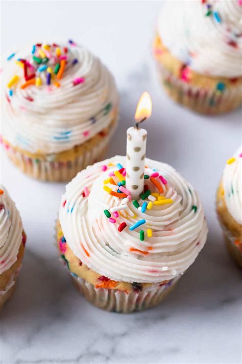 Birthday Cupcakes with Sprinkles (dairy free!) - Simply Whisked