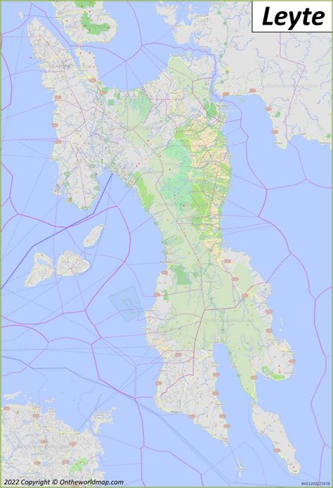 Leyte Island Map | Philippines | Detailed Maps of Leyte Island