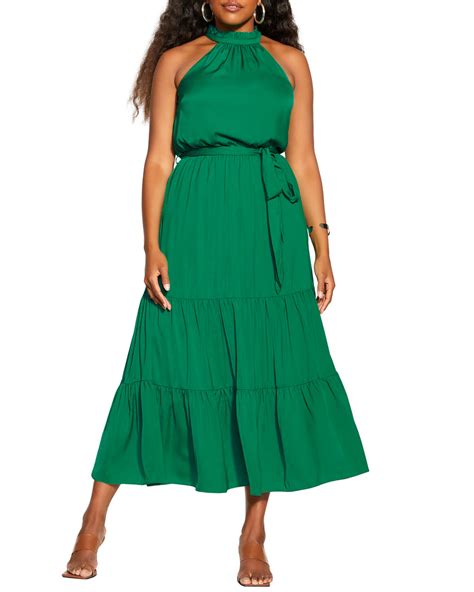 Plus Size Summer Bold Maxi Dress | Kelly Green