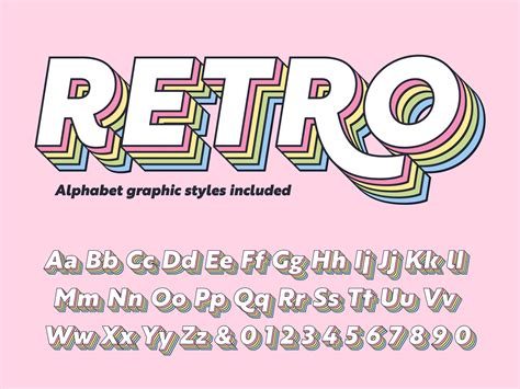 Download Layered Retro Alphabet Vector Vector Art. Choose from over a million free vectors ...