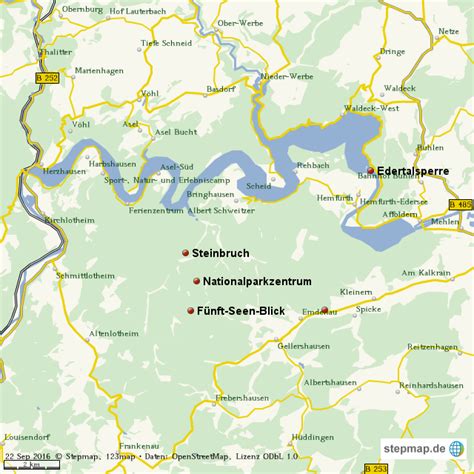 StepMap - Edersee - Landkarte für Welt