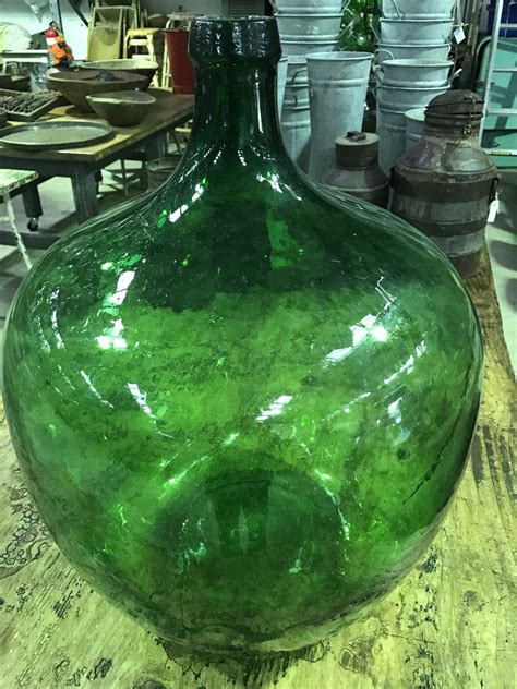 Vintage industrial French demijohn bottles huge #1359 – Fossil Vintage ...