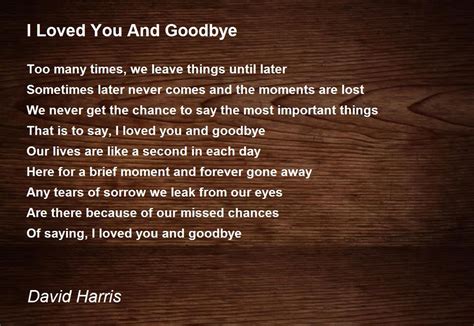 This Is Not Goodbye Poem - Pin by Laurie Robles on Alzheimers | Poems for him ... : Beyond this ...