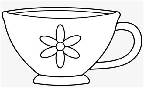 Alice In Wonderland Tea Party Coloring Pages Alice - Coloring Picture Of Cup Transparent PNG ...