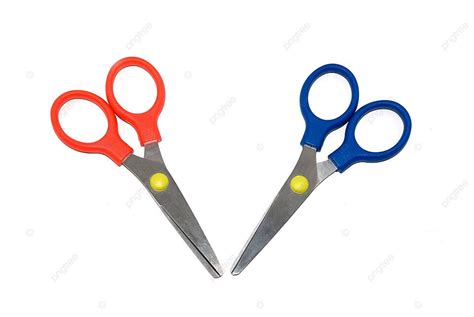 Red And Dark Blue Scissors Craft Shape Isolated Photo Background And Picture For Free Download ...