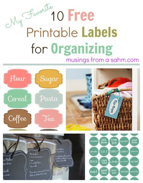 10 Free Printable Labels for Organizing - Living Well Mom