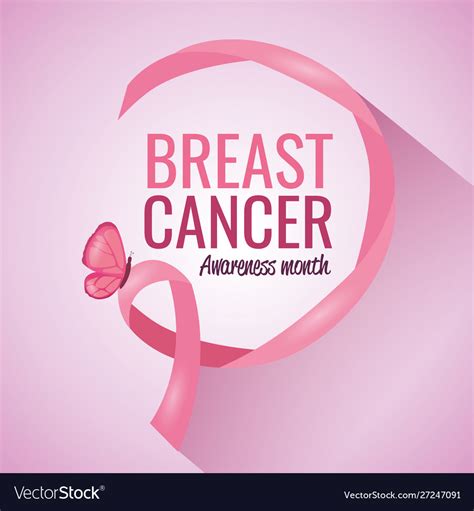 Breast cancer awareness campaign design Royalty Free Vector