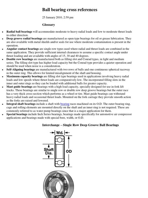 Ball Bearing Cross References | PDF | Industries | Mechanical Engineering