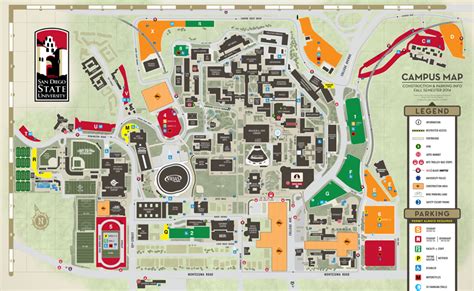 San Diego State University Map - Maping Resources