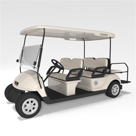 3d model large golf cart