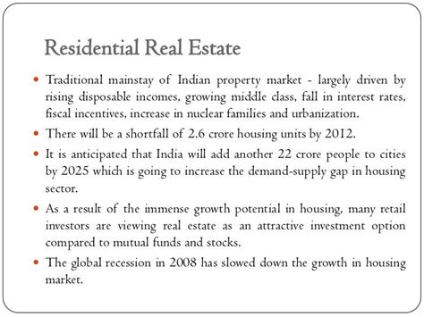 Indian real estate industry analysis