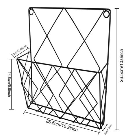 Iron Metal Mesh Folder Black Wall File Rack Organizer Holder Office 690050958576 | eBay