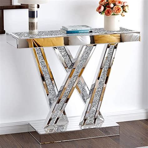 Modern Console Table with Mirrored Finish