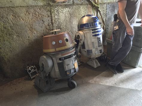 Chopper hanging out with R2-D2 on the set of Rogue One, shared by ILM ...