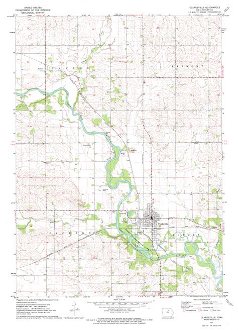 Clarksville, IA Topographic Map - TopoQuest