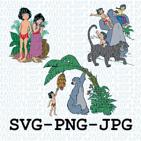 Jungle Book Svg Png Jpg Mowgli Svg Baloo Svg the - Etsy Canada