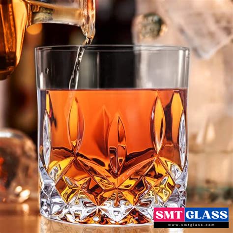 Whiskey Glasses, Set of 8 Cocktail Glasses, 300 ml Old Fashioned Glasses for Drin - SMT GLASS