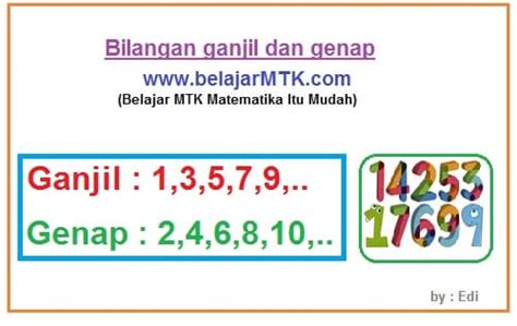 Pengertian Angka Ganjil Dan Angka Genap Beserta Contohnya - Riset