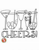 Free Cocktails Coloring Pages — Stevie Doodles sketch template