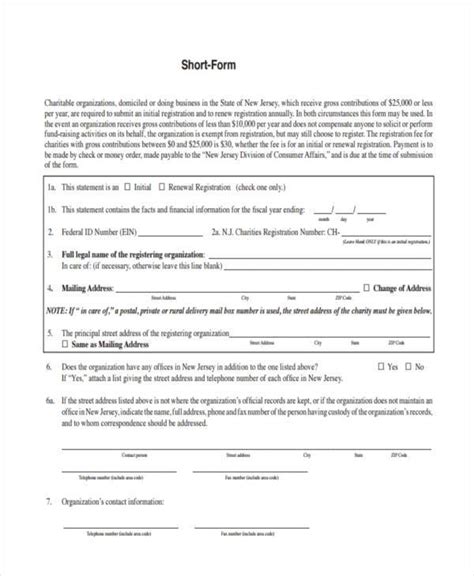 FREE 9+ Sample Business Short Forms in PDF | MS Word | Excel