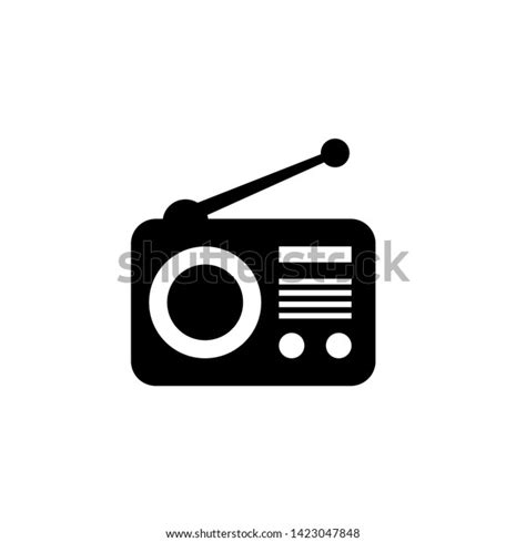 Radio Icon Radio Symbol Black White Stock Vector (Royalty Free) 1423047848 | Shutterstock