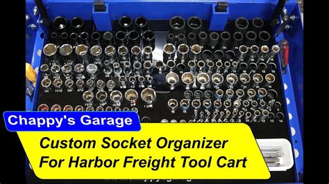 Custom Socket Organizer for Harbor Freight Tool Cart - YouTube