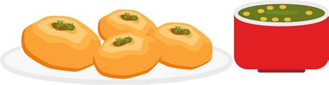 Tasty pani puri ,illustration, vector on white background. 13824669 ...