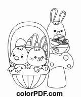 Two Easter Bunnies And Chicken – Coloring Pages Books In PDF sketch template