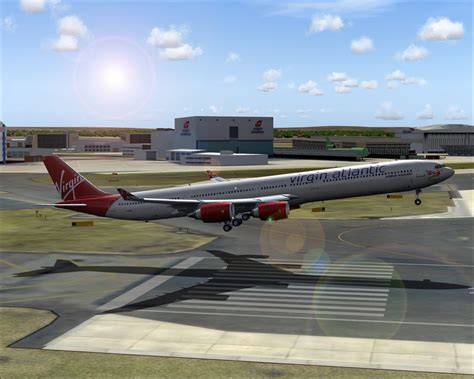 FRSimscreens: A340-600 Virgin Atlantic landing in Heathrow