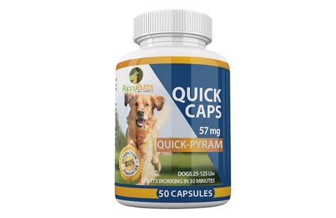 50 CAPSULES QUICK CAPS Nitenpyram 57 mg for Dogs 25-125 lbs – Puppy ...