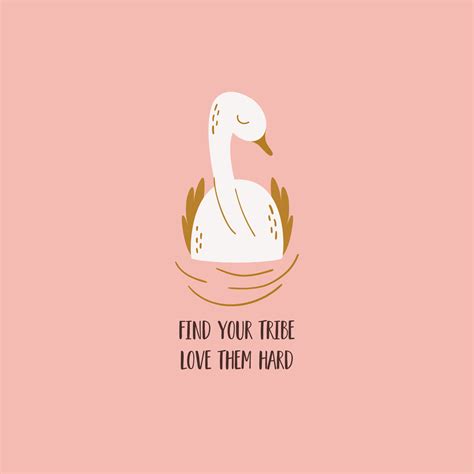 pájaro cisne, cita de amor para la tarjeta de felicitación del día de ...