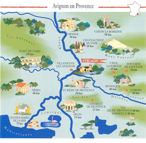 Avignon Map - France