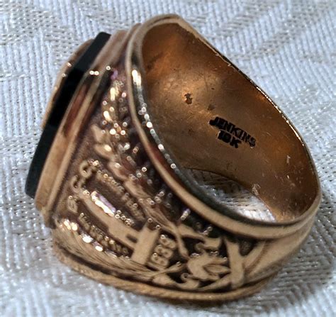 1958 Gold High School Class Ring with Black Onyx from with-an-eye-on ...