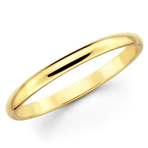 Plain Gold Wedding Band Womens