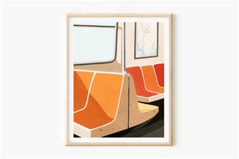 New York Subway Art Print, Iconic NYC Wall Art, Subway Train ...