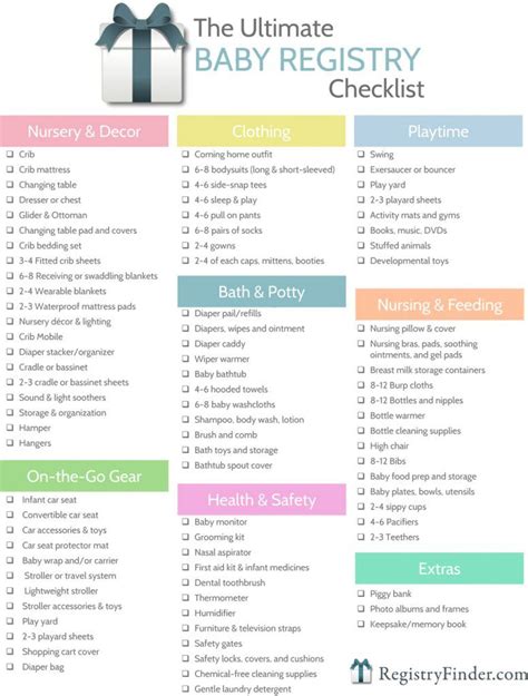 Baby Registry Checklist - 8+ Examples, Format, Pdf