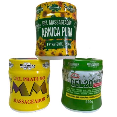 Kit Gel Massageador Alivio Arnica/ Gel 20 Ervas/ Para Tudo - RHENUKS - Cosméticos para Massagem ...