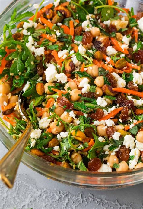 Healthy Moroccan Chickpea Salad with Carrot and Feta Moroccan Chickpea ...