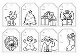 Christmas Gift Tag Coloring Pages Sketch Page sketch template