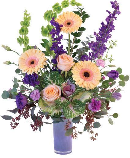 Pretty Peach & Purple Floral Arrangement in Prairie Grove, AR - Flowers N Friends