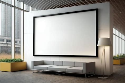 Premium AI Image | A large white screen on a wall that says'big screen