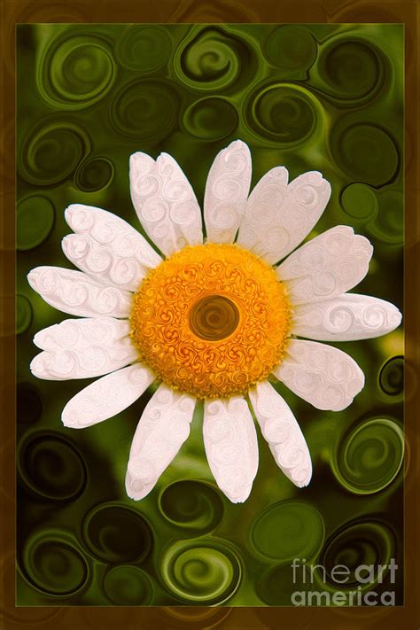 Bright Yellow and White Daisy Flower Abstract Painting by Omaste Witkowski - Fine Art America